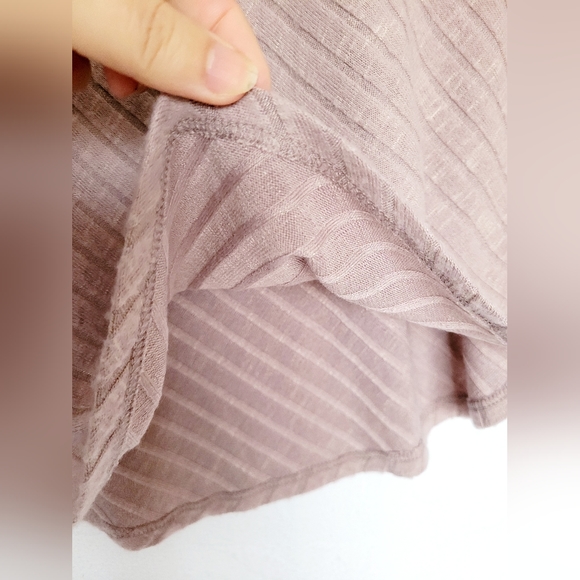 Green Envelope Women's Ribbed Top Sweatshirt Dusty Rose Dolman Sleeve Large - Picture 6 of 14